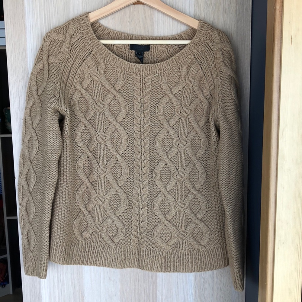 J Crew Collection Fisherman’s sweater - M. Camel color.